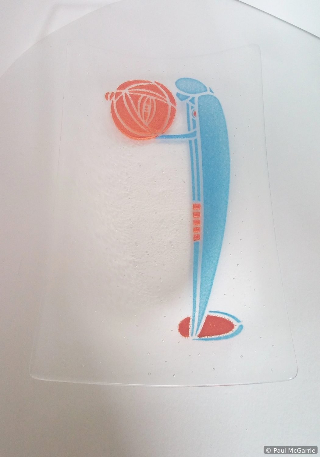 Mackintosh-inspired Glass, fused glass artwork by Paul McGarrie, photograph 1